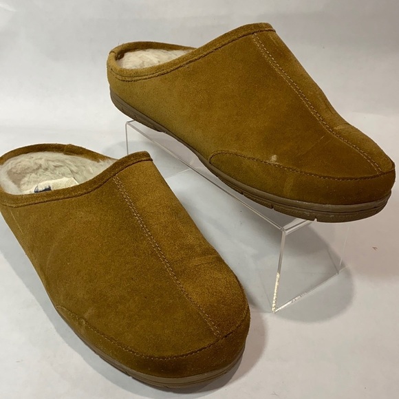 Lands end fur lined slippers - Picture 1 of 10